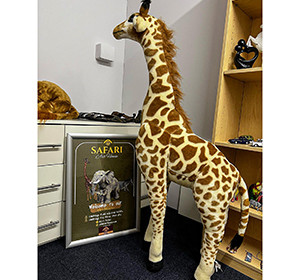 Plush Large Standing Giraffe 55 Inches Tall (Pre-Owned)